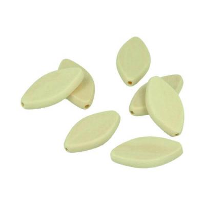 ARTEMIO  p&eacute;tales en Bois, 7 Perles de 15x30 mm
