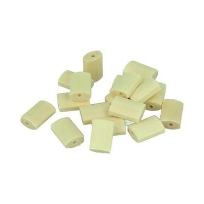 ARTEMIO 18 perles en bois cylindres plats 15 x 10 mm 