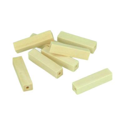 ARTEMIO 10 perles en bois rectangles 30 x 6,5 mm 