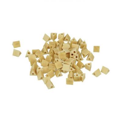 ARTEMIO Perle bois Lucy triangle 5,3x4,7mm 80 pi&egrave;ces marron