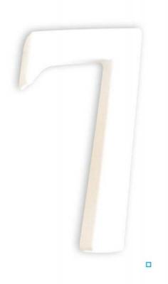 DECOPATCH D&eacute;copatch AC347O - Un support en papier blanc m&acirc;ch&eacute; 1,5x6x12 cm, Petit chiffre 7