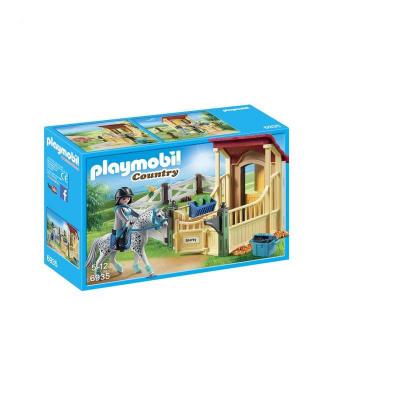 6935 Box avec cavali&egrave;re et cheval Appaloosa