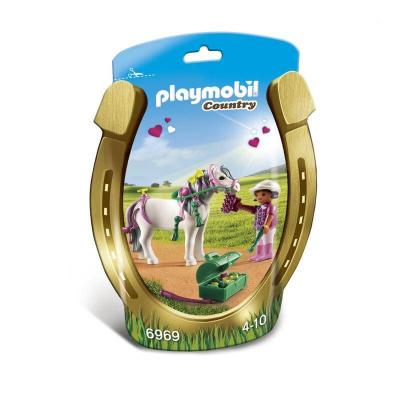 PLAYMOBIL 6969 - Country - Poney &agrave; D&eacute;corer 'Coeur'