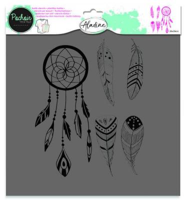 ALADINE Pochoir textile en Plastique - Attrape-r&ecirc;ves - Entre 9,5 et 20 cm