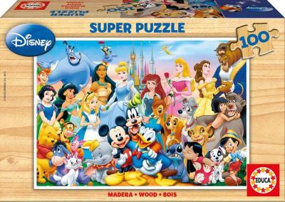 Puzzle 100 pi&egrave;ces - la famille de disney