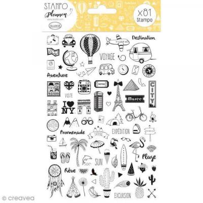 PICWIC TOYS Kit Stampo - Carnet de voyage - 81 tampons - Aladine - couleur variant