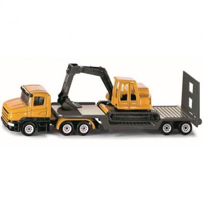 SIKU Miniature camion  surbaisse avec excavatrice 1/87- 1/87 - Miniatu