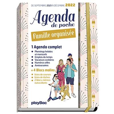 UNBEKANNT Agenda de poche de la famille organis&eacute;e 2022 - rose (de sept 2021 &agrave; d&eacute;cembre 2022)