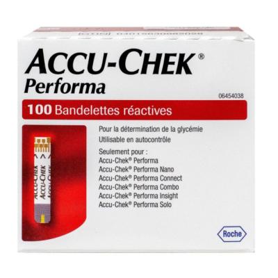  Accu-Chek Performa Bandelettes r&eacute;actives 100 pc(s) bande(s) de test