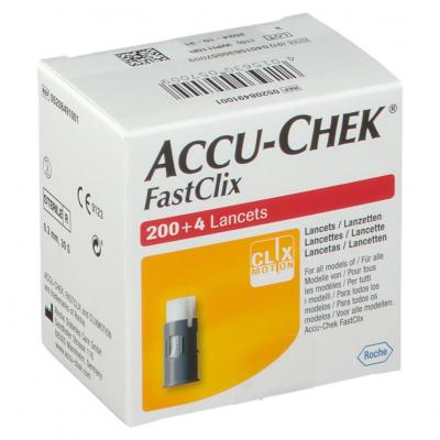 ACCU CHECK  fastclix lancettes boite de 200+4
