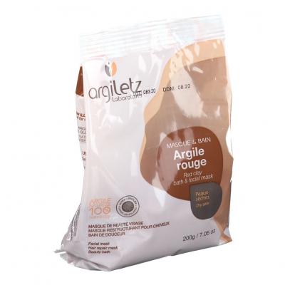 ARGILETZ Argile Rouge Ultra-Ventil&eacute;e - Peaux S&egrave;ches 200 Grammes - 