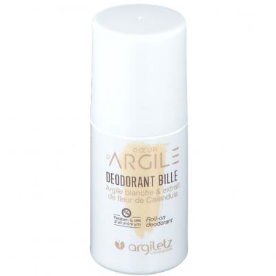 ARGILETZ  Argile Blanche D&eacute;odorant Roll-on 50 ml - Flacon-Bille 50 ml