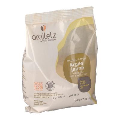 ARGILETZ Argile Jaune Ultra-Ventil&eacute;e - Peaux Mixtes 200 Grammes - 