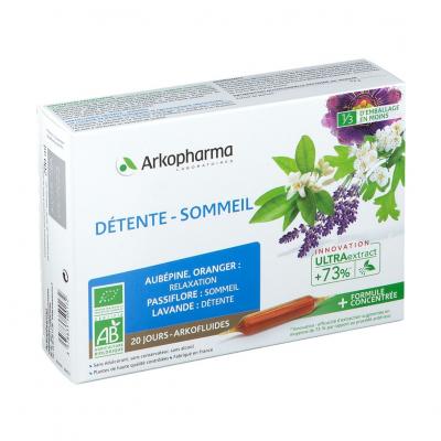 ARKOPHARMA  Arkofluides Arkofl D&eacute;tente Bio - Bo&icirc;te 20 ampoules de 10 ml