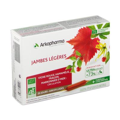 ARKOPHARMA  Jambes L&eacute;g&egrave;res Bio Marronnier d'Inde Hamam&eacute;lis 20 x 10 ml