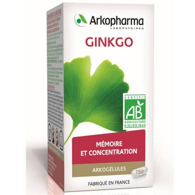 ARKOPHARMA  Arkog Ginkgo Bio - 150 Gel. - Bo&icirc;te 150 g&eacute;lules