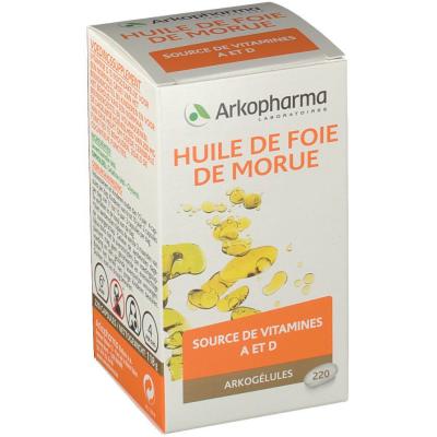 ARKOPHARMA  Arkog Huile Foie Morue - 220 Caps - Pot 220 capsules