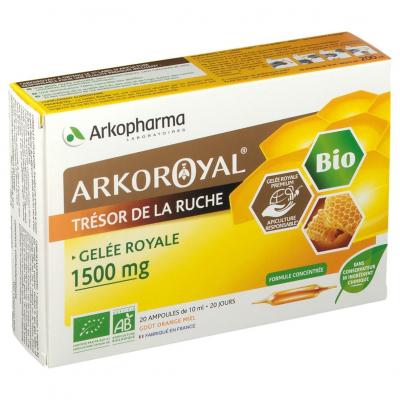 ARKOPHARMA  Arkoroyal - Gel&eacute;e royale 1500 mg boite de 20 ampoules