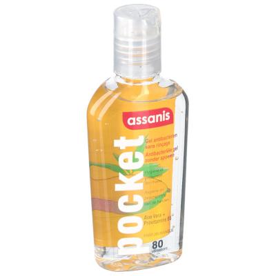 ASSANIS Gel mains hydroalcoolique 80ml Pocket Parfum&eacute;s Mangue 