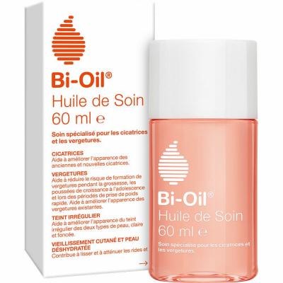 OMEGA PHARMA Bi-oil Huile de Soin pour la peau cicatrices et vergetures, 60ml