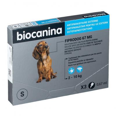 BIOCANINA  Fiprodog 67mg Petit Chien de 2 &agrave; 10kg 3 pipettes