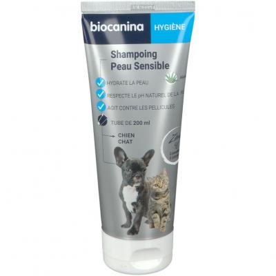BIOCANINA  HYGIENE - Shampoing Peau Sensible - Chien et Chat, 200ml