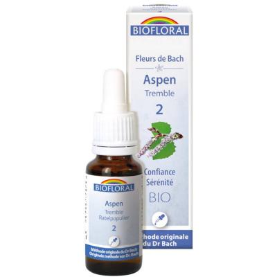 BIOFLORAL France Herboristerie FLEURS DE BACH n&deg;2 Aspen, Tremble