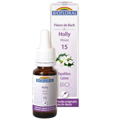 BIOFLORAL Fleur De Bach Elixir Holly n&deg;15 Houx 
