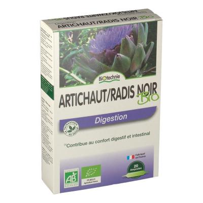 Artichaut Radis Noir Digestion 20 Ampoules Biotechnie
