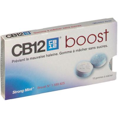 CB12  boost plaquette de 10 gommes &agrave; m&acirc;cher