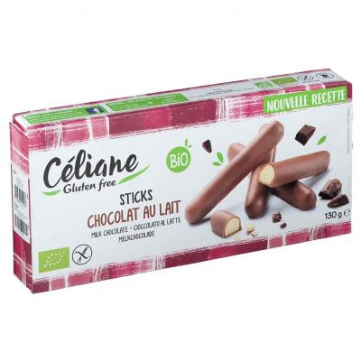 CELIANE C&eacute;liane Biscuits B&acirc;tonnets au Chocolat au Lait 130 g - Lot de 5