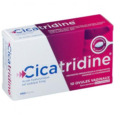 CICATRIDINE  Ovules vaginaux acide hyaluronique x10