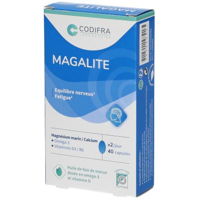 CODIFRA  Magalite Gestion du Stress Magn&eacute;sium Marin 40 capsules