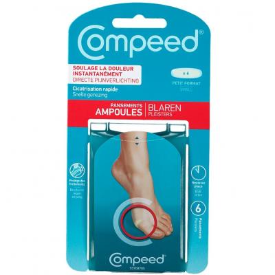 COMPEED  pansements ampoules petit format pour le c&ocirc;t&eacute; du pied x 6