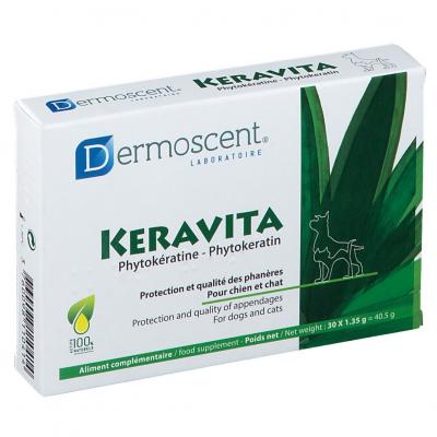 DERMOSCENT  Keravita comprim&eacute;s pour chien et chat 3 x 30 comprim&eacute;s