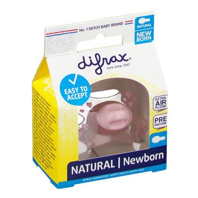 DIFRAX &reg; Sucette Natural Assortiment Newborn -2/+2M (Couleur non s&eacute;lectionnable)
