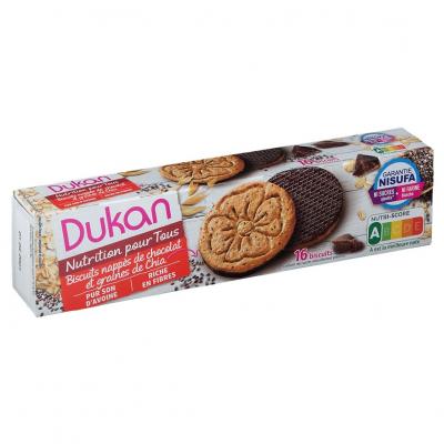 DUKAN &reg; Biscuits napp&eacute;s de chocolat et graines de Chia