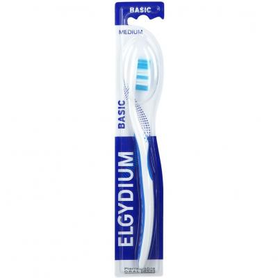 ELGYDIUM  Basic Brosse &agrave; Dents M&eacute;dium lot de 2