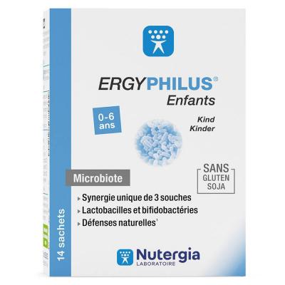 NUTERGIA Microbiote Enfants 14 Sachets Ergyphilus Go&ucirc;t Neutre 