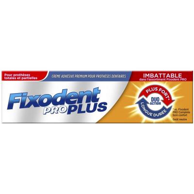 FIXODENT  Pro Plus Cr&egrave;me Adh&eacute;sive Premium Pour Proth&egrave;ses Dentaires 40g