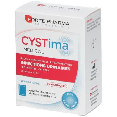 FORTE PHARMA Fort&eacute; Pharma Cystima M&eacute;dical - 14 Sachets (Dispositif M&eacute;dical) - Bo&icirc;te 14 sachets de 2 g