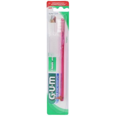 GUM &reg; Classic brosse &agrave; dents souple &agrave; t&ecirc;te compacte 4 rangs