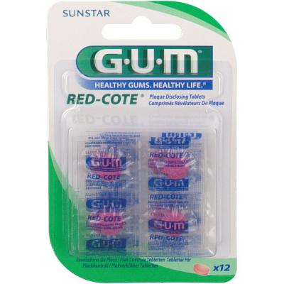 GUM  Accessoires R&eacute;v&eacute;lateur de Plaque Dentaire 12 pastilles