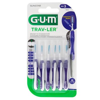GUM  Travler brossettes interdentaires n&deg;1512 - 1.2mm blister de 4