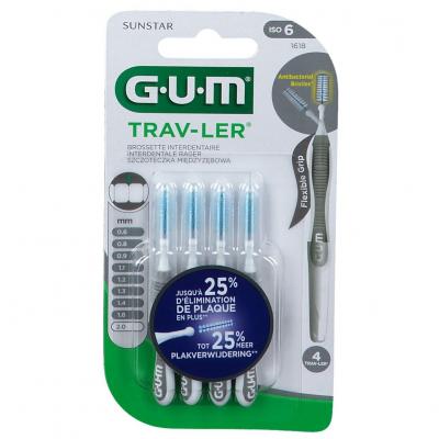 GUM Brossette Interdentaire  Trav-ler Sunstar - Le Paquet De 4 Pi&egrave;ces