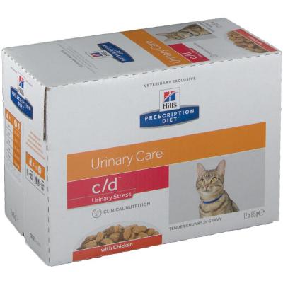 HILL S PRESCRIPTION DIET 12x85g c/d Urinary Stress poulet pour chat Hill's Prescription Diet