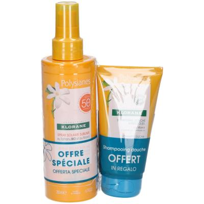 KLORANE  Spray Solaire SPF50 200ml + Gel Douche 75ml