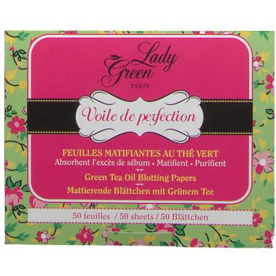 LADY GREEN Voile de Perfection Feuilles matifiantes au th&eacute; vert 50 