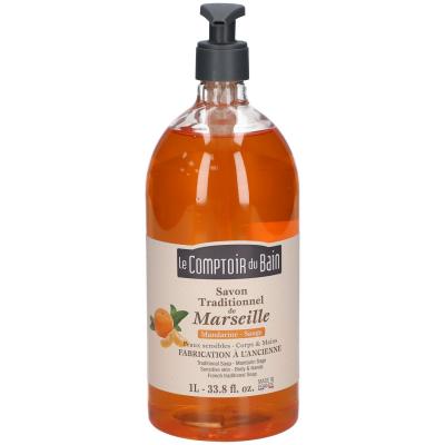 LE COMPTOIR DU BAIN  Savon Traditionnel De Marseille Mandarine Sauge 1L