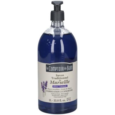 LE COMPTOIR DU BAIN Savon liquide de Marseille olive lavande 1L